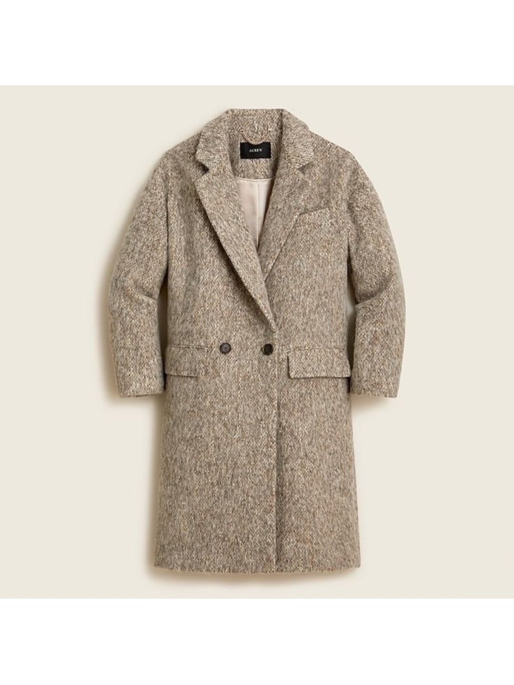 J.Crew Brushed Wool Relaxed Topcoat Size XXS Oversized Fit